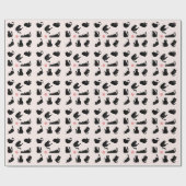 Papier Cadeau Chats noirs idiots (Plat)