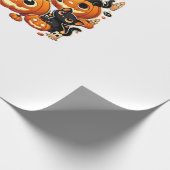 Papier Cadeau Chats noirs mignons dans des citrouilles Artwork d (Coin)