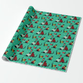Papier Cadeau Chats noirs mignons dans les chandails de Noël env (Déroulé)