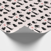 Papier Cadeau Chats noirs soyeux (Coin)