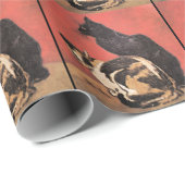 Papier Cadeau Chats, peinture fine d'art par Theophile Steinlen (Coin rond)