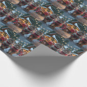 Papier Cadeau Chats Persans Noël Neige Fêtes (Coin)