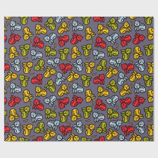 Papier Cadeau Chats plus bananes (Plat)
