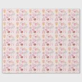 Papier Cadeau Chats rose pour le thé (Plat)