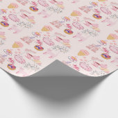 Papier Cadeau Chats rose pour le thé (Coin)