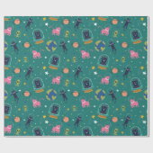 Papier Cadeau Chats spatiaux (Plat)