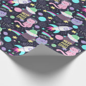 Papier Cadeau Chats spatiaux (Coin)