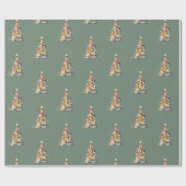 Papier Cadeau Chats stylés en Pine Tree (Plat)