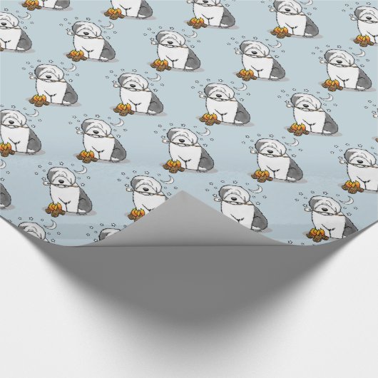 Papier Cadeau Chatte chien randonneur Camper Vieux anglais Sheep (Coin)