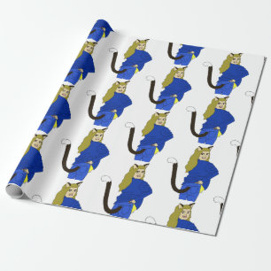 Papier Cadeau chatte fille  