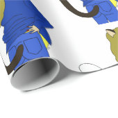 Papier Cadeau chatte fille   (Coin rond)