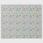Papier Cadeau chatte fille (Plat)