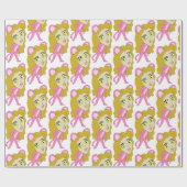 Papier Cadeau chatte rose (Plat)