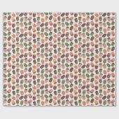 Papier Cadeau Chaud automne Chaud blanc automne Acorn (Plat)