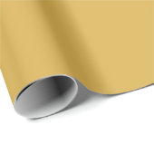 Papier Cadeau Chaud moutarde épicé jaune uni couleur (Coin rond)
