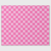Papier Cadeau Chaud Pink Checkerboard (Plat)