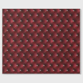 Papier Cadeau Chaud Rouge Bourgogne Faux Velvet (Plat)