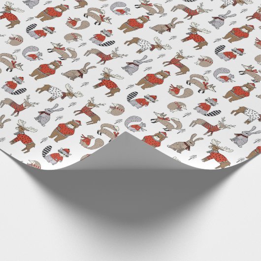 Papier Cadeau Chauffage Météo Animaux d'hiver (Coin)