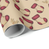 Papier Cadeau Chaussettes de Noël (Coin rond)