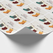 Papier Cadeau chaussettes de Noël cadeaux  (Coin)