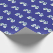 Papier Cadeau Chaussons bébé Bohème bleus (Coin)