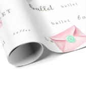 Papier Cadeau Chaussons de ballet roses (Coin rond)