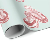 Papier Cadeau Chaussure escalade de roche (Coin rond)