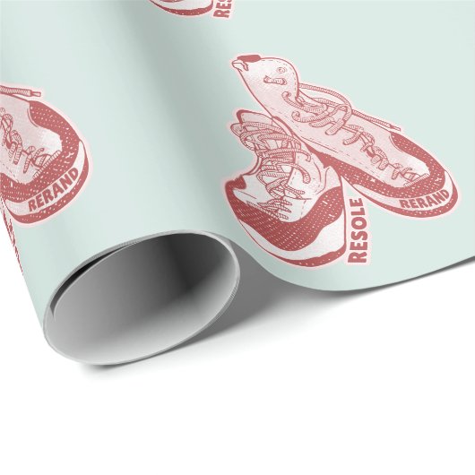 Papier Cadeau Chaussure escalade de roche (Coin rond)