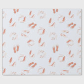 Papier Cadeau Chaussure motif mariée blanche (Plat)