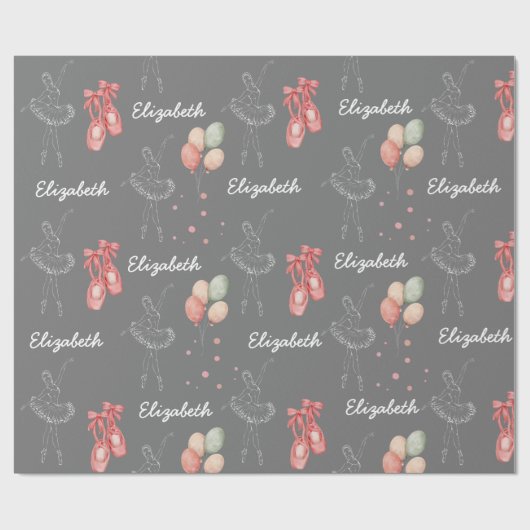 Papier Cadeau Chaussure rose Girl Pastel Ballerina (Plat)