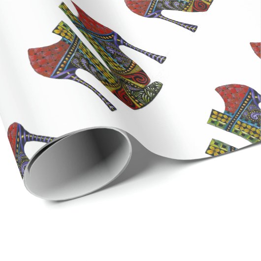 Papier Cadeau Chaussures (Coin rond)
