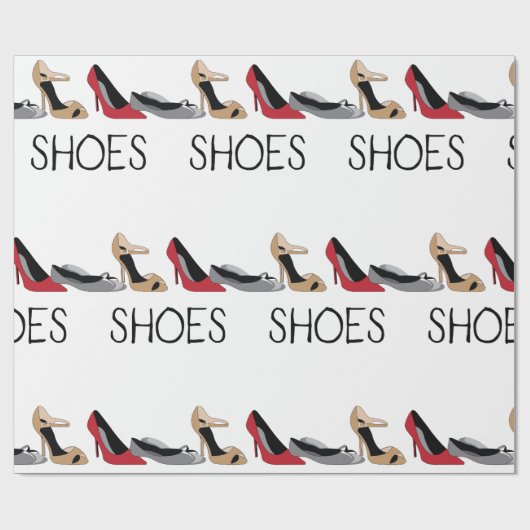 Papier Cadeau Chaussures (Plat)