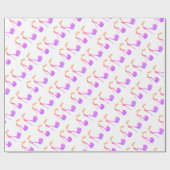 Papier Cadeau Chaussures à talon rose parties scintillant (Plat)