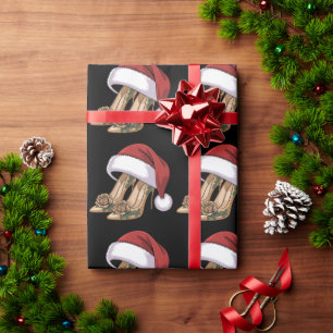 Papier Cadeau Chaussures à talons élégantes pailletées or Chapea