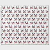Papier Cadeau Chaussures à talons hauts drapeau américain (Plat)