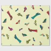 Papier Cadeau Chaussures aquarelle motif transparent (Plat)