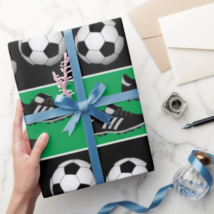 Papier Cadeau Chaussures de football sport motif