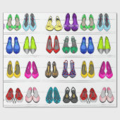 Papier Cadeau chaussures de mode (Plat)