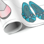 Papier Cadeau chaussures de mode (Coin rond)