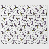 Papier Cadeau Chaussures de sorcière et Casquette à jouer Hallow (Plat)