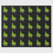 Papier Cadeau Chaussures de vie amusant animal jeu de mots foncé (Plat)