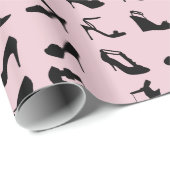 Papier Cadeau Chaussures du talon haut des femmes (Coin rond)