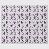 Papier Cadeau Chaussures et chauves-souris Casquettes Lilac Moti (Plat)