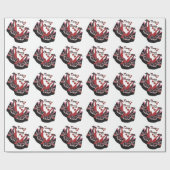 Papier Cadeau Chaussures RAB Rockabilly Very Cherry (Plat)