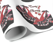 Papier Cadeau Chaussures RAB Rockabilly Very Cherry (Coin rond)