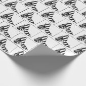 Papier Cadeau Chaussures rayées en noir et blanc (Coin)