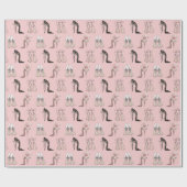 Papier Cadeau Chaussures stylets de concepteur de talon haut (Plat)