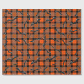Papier Cadeau Chauve-Halloween sur Plaid (Plat)