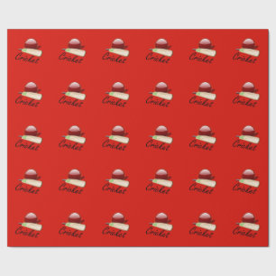 Papier Cadeau Chauve-souris et balle de cricket, étiquetés,