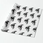 Papier Cadeau Chauve-souris gothique Vampire (Déroulé)